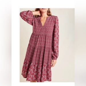 HTF Maeve Anthropologie Amber Tiered
Tunic Dress size small